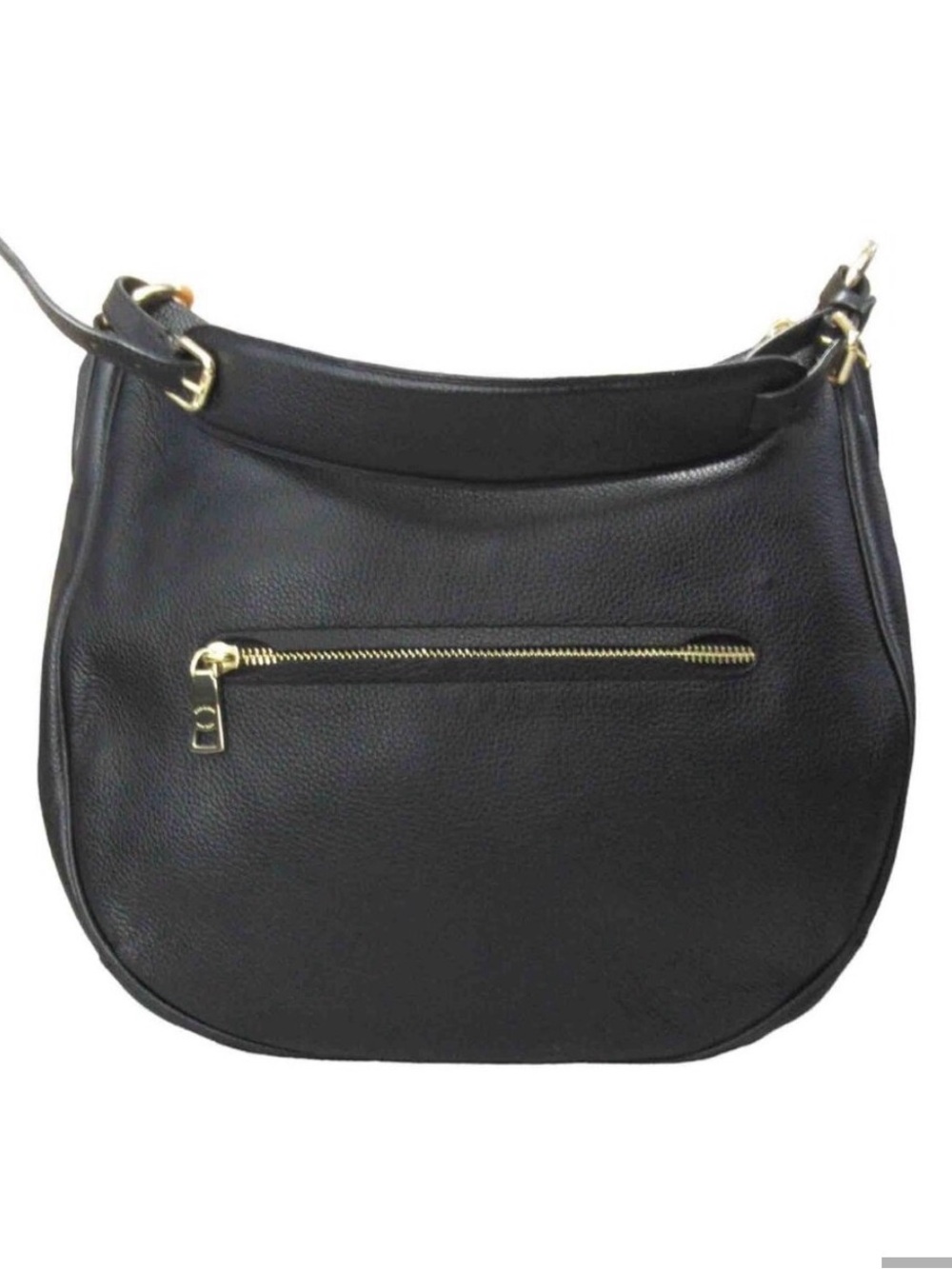 Coach Black Pebbled Leather Shoulder Bag with Gold Hardware - Picture 2 of 7